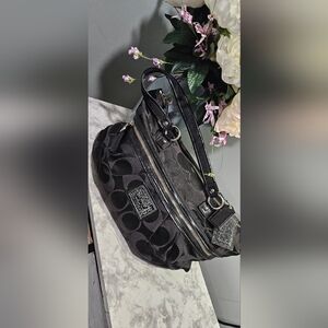 Coach Black Bag with Silver Details